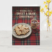 Süßes Braw Shortbread Weihnachtskarte Karte (Gelbe Blume)