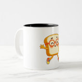 Süßes Brot Cartoon Springer Charakter Kaffeetasse (Vorderseite Links)