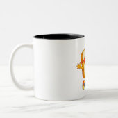 Süßes Brot Cartoon Springer Charakter Kaffeetasse (Links)