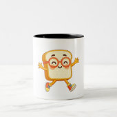 Süßes Brot Cartoon Springer Charakter Kaffeetasse (Mittel)
