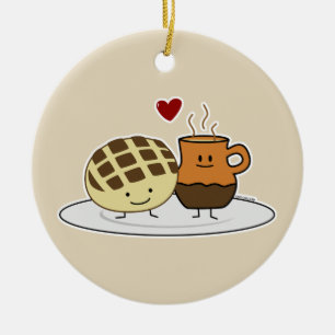 Süßes Brot Heiße Schokolade Pan dulce mexikanische Keramik Ornament