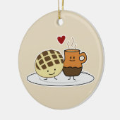 Süßes Brot Heiße Schokolade Pan dulce mexikanische Keramik Ornament (Links)