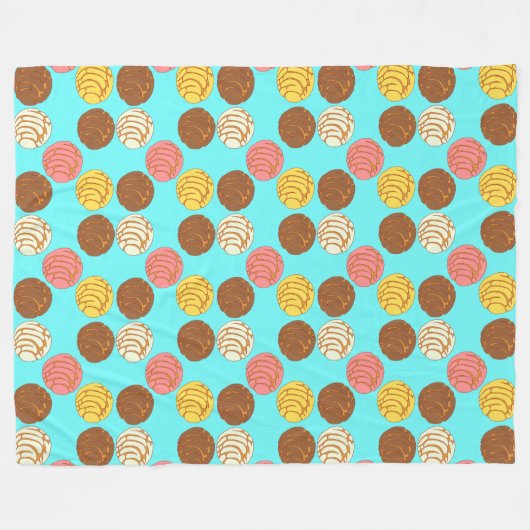 Süßes Brot mexikanischer Pan Dulce Conchas Fleecedecke (Vorderseite (Horizontal))