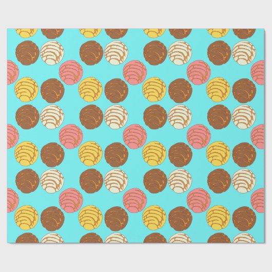 Süßes Brot mexikanischer Pan Dulce Conchas Geschenkpapier (Flach)