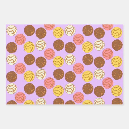 Süßes Brot mexikanischer Pan Dulce Conchas Geschenkpapier Set (Vorderseite 3)