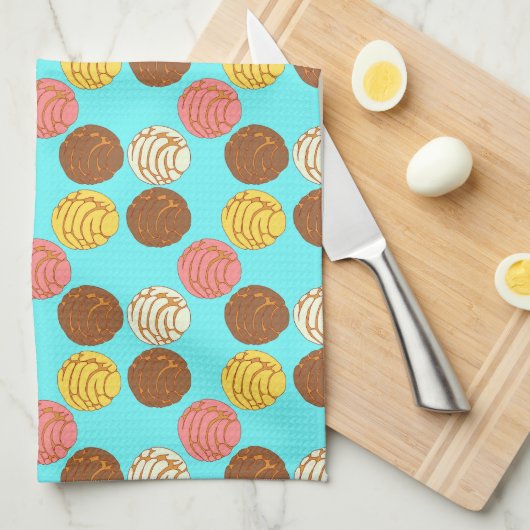 Süßes Brot mexikanischer Pan Dulce Conchas Geschirrtuch (Viertel Falte)