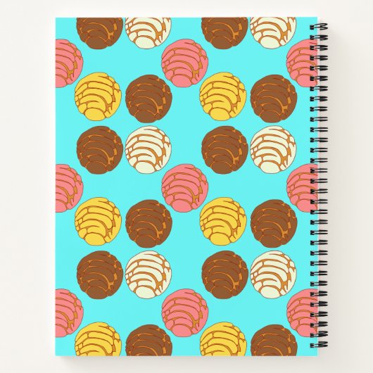 Süßes Brot mexikanischer Pan Dulce Conchas Notizblock (Rückseite)