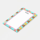 Süßes Brot mexikanischer Pan Dulce Conchas Post-it Klebezettel (angewinkelt)