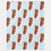 Süßes Brot mit Erdbeeren und Sahne Fleecedecke (Vorderseite)