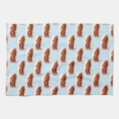 Süßes Brot mit Erdbeeren und Sahne Geschirrtuch (Horizontal)