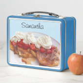 Süßes Brot mit Erdbeeren und Sahne Metall Brotdose (Beispiel)