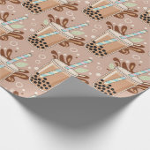 Süßes Bubble-Tea-Muster Geschenkpapier (Ecke)