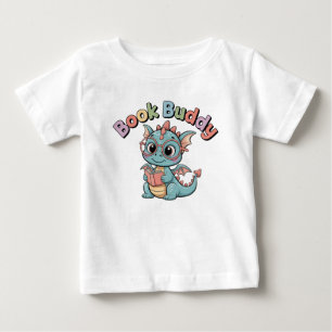 Süßes Buch Buddy Lesen Dragon Baby T-Shirt
