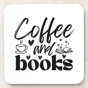 Süßes Buch- und Kaffeeliebhaber-Personalisiert Getränkeuntersetzer