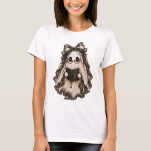 Süßes Buchliebhaber-Geist Halloween T-Shirt Goth