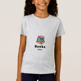 Süßes Buchliebhaber-Kinder-Bibliotheksleser-T-Shir T-Shirt