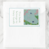 Süßes Buchzeichen Rechteckiger Aufkleber (Tasche)