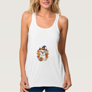Süßes Bulldogge Halloween-Kürbis-Hund-Design_1 Tank Top