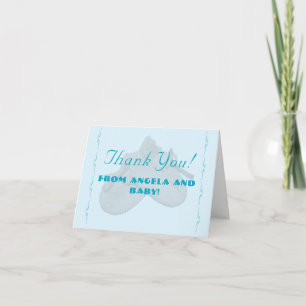 Süßes Bündel Jungen-Baby-Party Dankeskarte