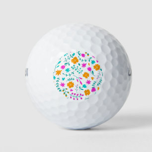 Süßes bunte Blumen Muster Stoff Golfball
