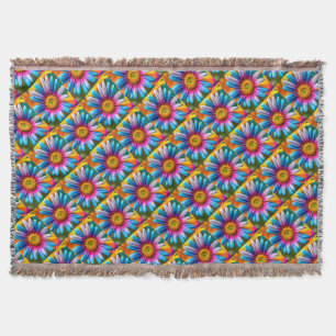 Süßes bunte Blumenmuster Decke