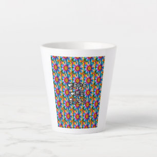 Süßes bunte Blumenmuster Milchtasse