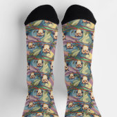 Süßes bunte Eulenmuster Socken (Oben)