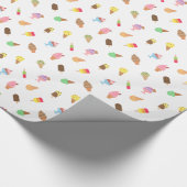 Süßes buntes Eiscreme-Muster für Mädchen Geschenkpapier (Ecke)