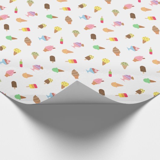 Süßes buntes Eiscreme-Muster für Mädchen Geschenkpapier (Ecke)