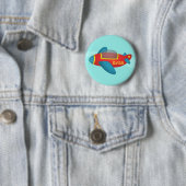 Süßes buntes Flugzeug Jet für Kinder Button (Beispiel)