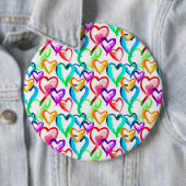 Süßes buntes Herzen Muster Button (Beispiel)