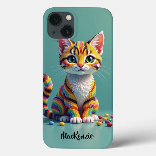 Süßes Buntes Margay Candy Katze Case-Mate iPhone Hülle (Rückseite)