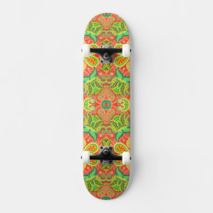 Süßes buntes nahtloses Paisleymuster Skateboard