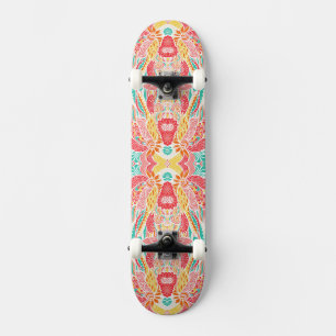 Süßes buntes Vintage-Blumenmuster Skateboard