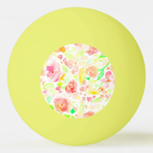 Süßes buntes Wasserfarben-Blumenmuster Tischtennisball