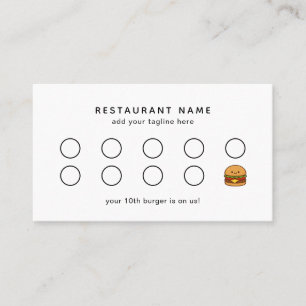 Süßes Burger-Restaurant Treuekarte