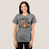 Süßes Camping-Modus-T-Shirt Tri-Blend Shirt (Vorderseite voll)
