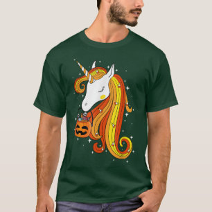 Süßes Candy Corn Einhorn Halloween Top T-Shirt