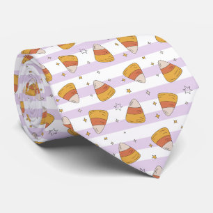Süßes Candy Corn & Sterne Halloween-Muster Krawatte