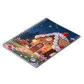 Süßes Candy Cottage Spiralnotizbuch Notizblock (Linke Seite)