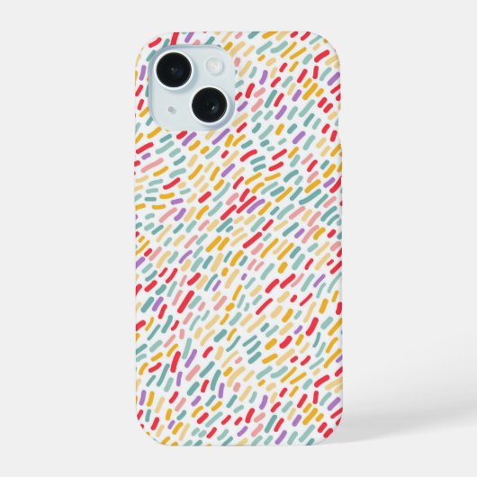 Süßes Candy-Sprinkle-Muster iPhone 15 Hülle (Rückseite)