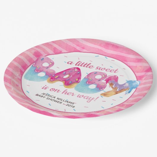 Süßes Candyland Sprinkles Pappteller (Schrägansicht)