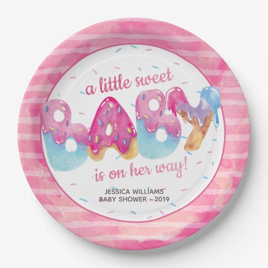 Süßes Candyland Sprinkles Pappteller (Vorderseite)