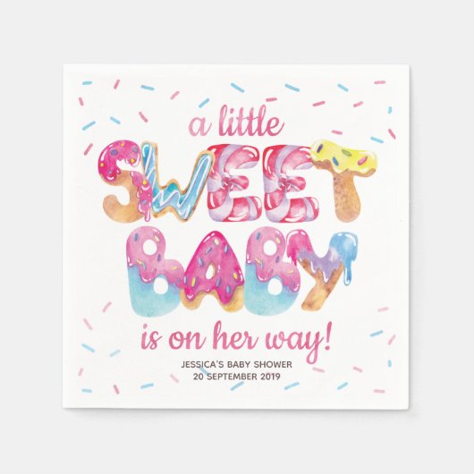 Süßes Candyland Sprinkles Serviette (Vorderseite)