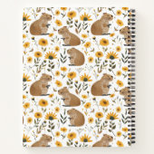 Süßes Capybara-Blumen-Spiralnotizbuch Notizblock (Rückseite)
