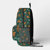 Süßes Capybara-Botanikmuster Bedruckter Rucksack (Rechts)