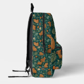 Süßes Capybara-Botanikmuster Bedruckter Rucksack (Links)