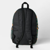 Süßes Capybara-Botanikmuster Bedruckter Rucksack (Rückseite)