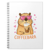 Süßes Capybara mag Kaffee Coffeebara Notizblock (Vorderseite)