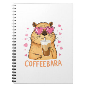 Süßes Capybara mag Kaffee Coffeebara Notizblock